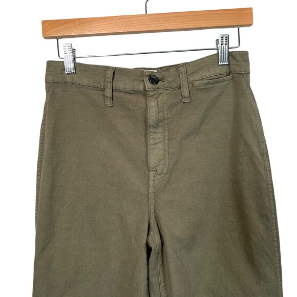 J Crew Slim Wide Leg Pant Olive Green Women's 27 - Picture 5 of 10